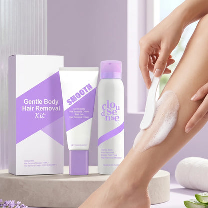 Hair Removal Cream for Underarm Leg Intimate Areas Painless Hair Remover Growth Inhibitor Gentle Soothing Depilatory Cream Kit